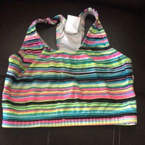 Striped fluorescent Crop top